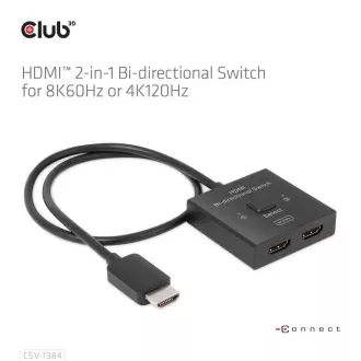 Club3D prekidač, HDMI na 2xHDMI dvostrani 2u1, 8K60Hz, 4K120Hz Club3D prekidač, HDMI na 2xHDMI dvostrani 2u1, 8K60Hz, 4K120Hz
