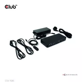 Club3D USB-C priključna stanica 10v1, 1xDP, 1xHDMI, 3xUSB-C, 3xUSB, 1xRJ45, 1x3,5 mm, crna Club3D USB-C priključna stanica 10v1, 1xDP, 1xHDMI, 3xUSB-C, 3xUSB, 1xRJ45, 1x3,5 mm, crna