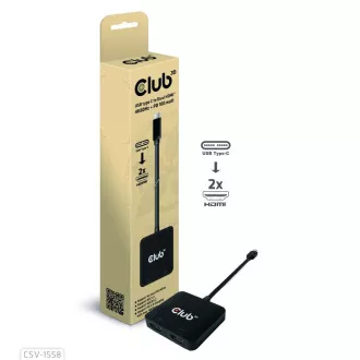 Club3D Video hub MST USB-C na 2xHDMI + USB-C PD 3.0, 4K60Hz Club3D Video hub MST USB-C na 2xHDMI + USB-C PD 3.0, 4K60Hz