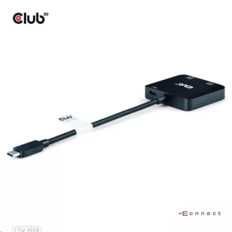 Club3D Video hub MST USB-C na 2xHDMI + USB-C PD 3.0, 4K60Hz Club3D Video hub MST USB-C na 2xHDMI + USB-C PD 3.0, 4K60Hz