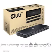 Club3D USB-C priključna stanica 12v1, 1xDP, 1xHDMI, 2xUSB-C, 4xUSB, 1xRJ45, crna