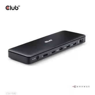 Club3D USB-C priključna stanica 12v1, 1xDP, 1xHDMI, 2xUSB-C, 4xUSB, 1xRJ45, crna Club3D USB-C priključna stanica 12v1, 1xDP, 1xHDMI, 2xUSB-C, 4xUSB, 1xRJ45, crna