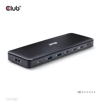 Club3D USB-C priključna stanica 12v1, 1xDP, 1xHDMI, 2xUSB-C, 4xUSB, 1xRJ45, crna Club3D USB-C priključna stanica 12v1, 1xDP, 1xHDMI, 2xUSB-C, 4xUSB, 1xRJ45, crna