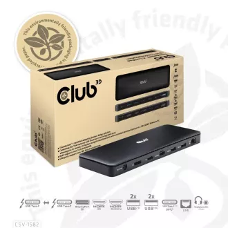 Club3D USB-C priključna stanica 12v1, 1xDP, 1xHDMI, 2xUSB-C, 4xUSB, 1xRJ45, crna Club3D USB-C priključna stanica 12v1, 1xDP, 1xHDMI, 2xUSB-C, 4xUSB, 1xRJ45, crna