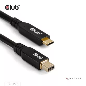 Club3D kabel USB-C na MiniDisplayPort 2.1, 8K30Hz, DSC1.2, UHBR10, 2m Club3D kabel USB-C na MiniDisplayPort 2.1, 8K30Hz, DSC1.2, UHBR10, 2m