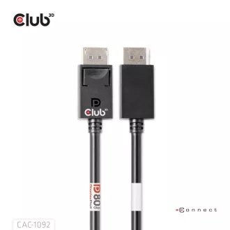 Club3D DisplayPort 2.1 na DisplayPort 2.1 kabel, VESA DP80, 4K240Hz/8K60Hz/10K60Hz (M/M), 1.6m, crni