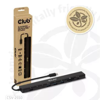 Club3D USB-C priključna stanica 10v1, 140W PD, 1xHDMI, 3xUSB-C, 3xUSB, 1xRJ45, crna Club3D USB-C priključna stanica 10v1, 140W PD, 1xHDMI, 3xUSB-C, 3xUSB, 1xRJ45, crna