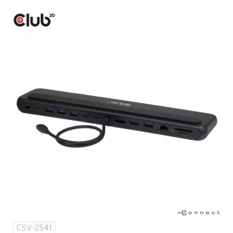 Club3D USB-C priključna stanica 12v1, 2xHDMI, 1xDP, 2xUSB-C, 3xUSB, 1xRJ45, 1x3,5 mm, crna Club3D USB-C priključna stanica 12v1, 2xHDMI, 1xDP, 2xUSB-C, 3xUSB, 1xRJ45, 1x3,5 mm, crna