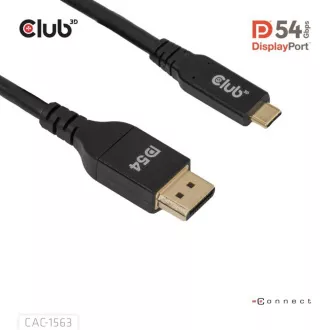 Club3D kabel USB-C na DisplayPort 2.1 DP54 dvosmjerni, 8K120Hz, 4K480Hz, 2 m Club3D kabel USB-C na DisplayPort 2.1 DP54 dvosmjerni, 8K120Hz, 4K480Hz, 2 m