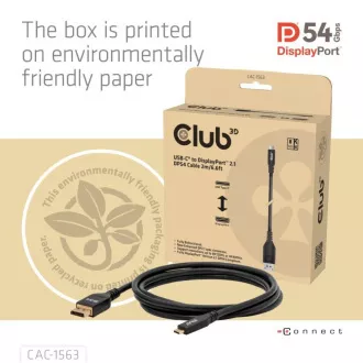Club3D kabel USB-C na DisplayPort 2.1 DP54 dvosmjerni, 8K120Hz, 4K480Hz, 2 m Club3D kabel USB-C na DisplayPort 2.1 DP54 dvosmjerni, 8K120Hz, 4K480Hz, 2 m