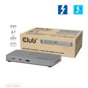 Club3D hub Thunderbolt 5 5u1, 3x USB-C TB5, 1x USB-A, 1x8K60Hz, 3x 5K60Hz, Thunderbolt Share certifikat, 180W