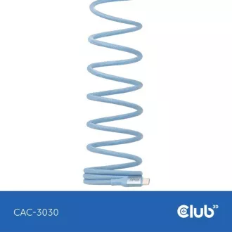 Club3D magnetski USB-C kabel, 240W PD3.1, 480 Mbps, 2 m, plavi