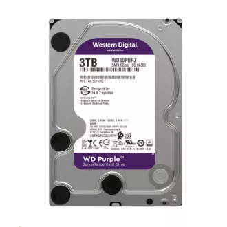 WD PURPLE WD33PURZ 3TB, SATA III 3.5", 256MB, 175MB/s, Low Noise, CMR