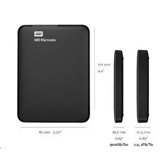 WD Elements Portable 6TB, vanjski HDD, USB 3.0, crni