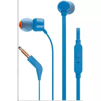 JBL T110 crne slušalice u uhu, 3,5 mm priključak, mikrofon, plave boje JBL T110 crne slušalice u uhu, 3,5 mm priključak, mikrofon, plave boje