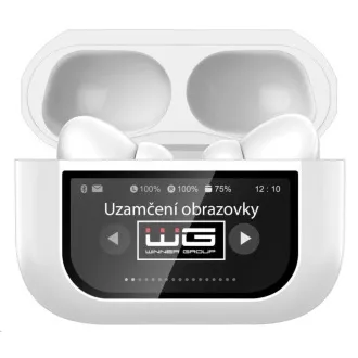 WG - Bluetooth slušalice WG AirFlex 9 sa zaslonom, Avatar, ANC, bijele