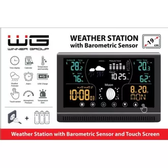 WG - Meteorološka stanica WG3 s vanjskim senzorom, crna
