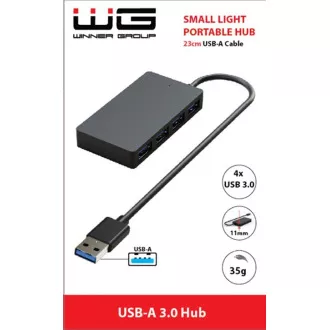 WG - HUB USB-A na 4x USB-A, USB 3.0, 5 Gbps, crni WG - HUB USB-A na 4x USB-A, USB 3.0, 5 Gbps, crni
