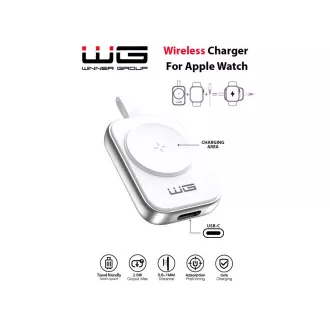 WG - Magnetski punjač s USB-C priključkom za Apple Watch, bijelo-srebrni WG - Magnetski punjač s USB-C priključkom za Apple Watch, bijelo-srebrni