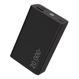 WG - Power Bank 20000 mAh, USB-C PD 20W + USB-A QC 22.5W, crna