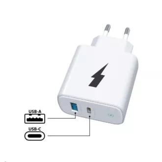 WG - Adapter za napajanje 2x USB 38W, 1x USB-C PD 20W + 1x USB-A QC 3.0 18W, bijeli