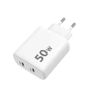 WG - Adapter za napajanje 2x USB-C 50W, 1x USB-C PD 30W + 1x USB-C PD 20W, bijeli