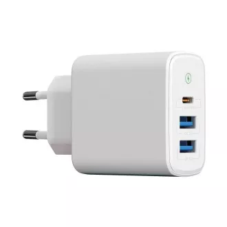 WG - 3x USB punjač za napajanje, 1x USB-A QC 3.0 + 1x USB-A QC 3.0 + 1x USB-C PD 3.0, bijeli