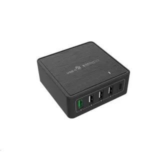 WG - Power bank 5x USB 60W, 1x USB-A QC 3.0 + 3x USB-A Smart IC + 1x USB-C PD, crna WG - Power bank 5x USB 60W, 1x USB-A QC 3.0 + 3x USB-A Smart IC + 1x USB-C PD, crna