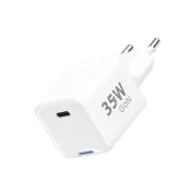 WG - GaN mrežni punjač 1x USB-C, PD 35W, bijeli