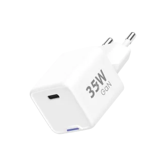 WG - GaN mrežni punjač 1x USB-C, PD 35W, bijeli