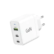 WG - GaN 3x USB punjač, 1x USB-A 30W + 2x USB-C 65W, bijeli