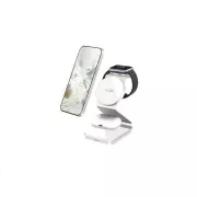 WG - Bežični punjač WG37, 3u1 BRZI MAGNET, 15W+3W+3W, bijeli