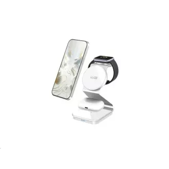 WG - Bežični punjač WG37, 3u1 BRZI MAGNET, 15W+3W+3W, bijeli