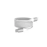 WG - Podatkovni kabel Type-C na Type-C, 1 metar, 3A, 60W, magnetski se sam uvlači, bijeli