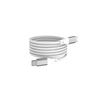 WG - Podatkovni kabel Type-C na Type-C, 1 metar, 3A, 60W, magnetski se sam uvlači, bijeli