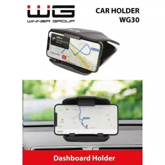 WG - Držač za automobil WG 30, univerzalni, ljepljiva vakuumska čašica, crni