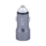 WG - Auto punjač 2x USB 58, 5W, 1x USB-C PD 36W + 1x USB-A 22.5W, srebrni