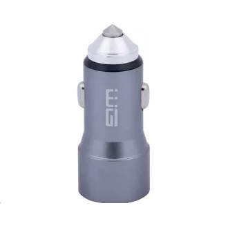 WG - Auto punjač 2x USB 58, 5W, 1x USB-C PD 36W + 1x USB-A 22.5W, srebrni