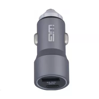 WG - Auto punjač 2x USB 58, 5W, 1x USB-C PD 36W + 1x USB-A 22.5W, srebrni