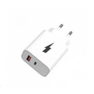 WG - Adapter za napajanje 2x USB, 1x USB-C PD 20W + 1x USB-A QC 3.0 18W, bijeli