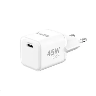 WG - GaN mrežni punjač 1x USB-C, PD PPS 45W, bijeli