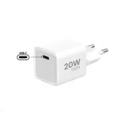 WG - GaN punjač 1x USB-C, PD 20W, 5V-9V-12V, bijeli