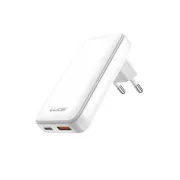 WG - Mrežni punjač GaN 2x USB, 1x USB-C 30W + 1x USB-A 18W, bijeli