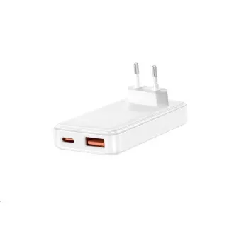 WG - Mrežni punjač GaN 2x USB, 1x USB-C 30W + 1x USB-A 18W, bijeli