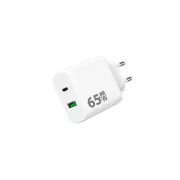 WG - GaN punjač 2x USB 65W, 1x USB-C PD 65W + 1x USB-A QC3.0 18W, bijeli