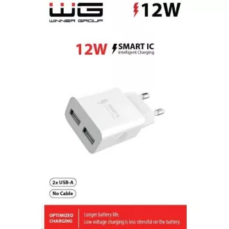 WG - Mrežni punjač 2x USB-A 2, 4A, bijeli