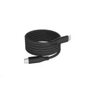 WG - Podatkovni kabel Type-C na Type-C / 1m / 3A / 60W / Magnetski samonamatljiv / pleten od najlona / crni