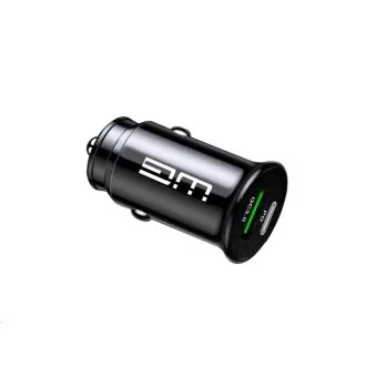 WG - Auto punjač 2x USB-A / 1x USB-A 18W QC3.0 + 1x USB-C PD 20W / crni