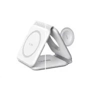 WG - Bežični punjač WGMaxFlex 3u1 / Sklopivi / 15W + 5W + 2.5W / WG 42 / bijeli