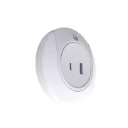 WG - Noćno LED svjetlo za utičnicu s USB-om / WG FireFly / bijelo